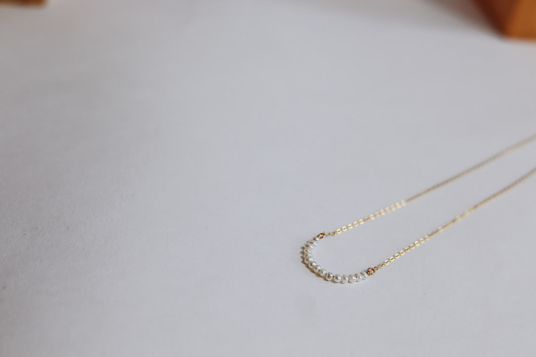 Seed Pearl Arch Necklace