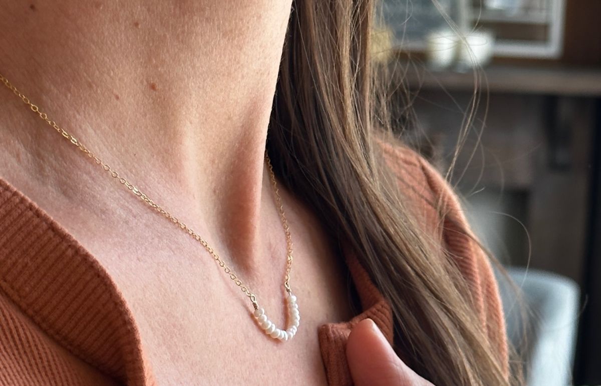 Seed Pearl Arch Necklace