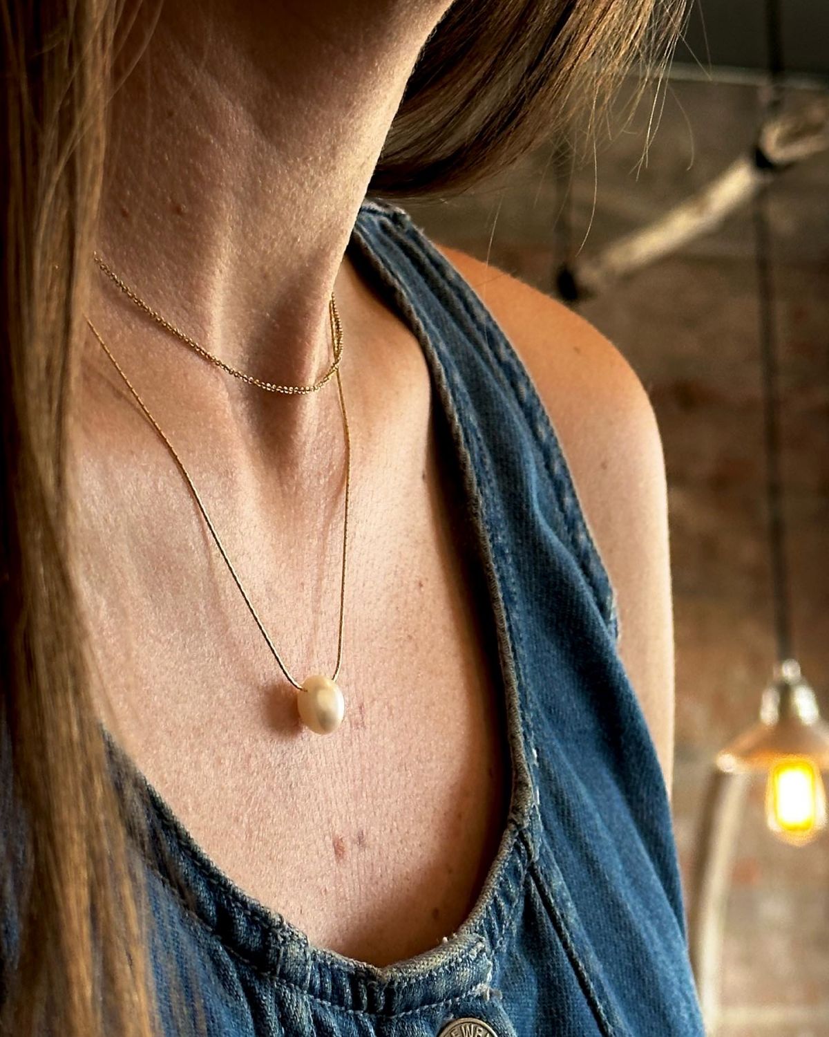 Freshwater Pearl on 14kt. Signature Chain