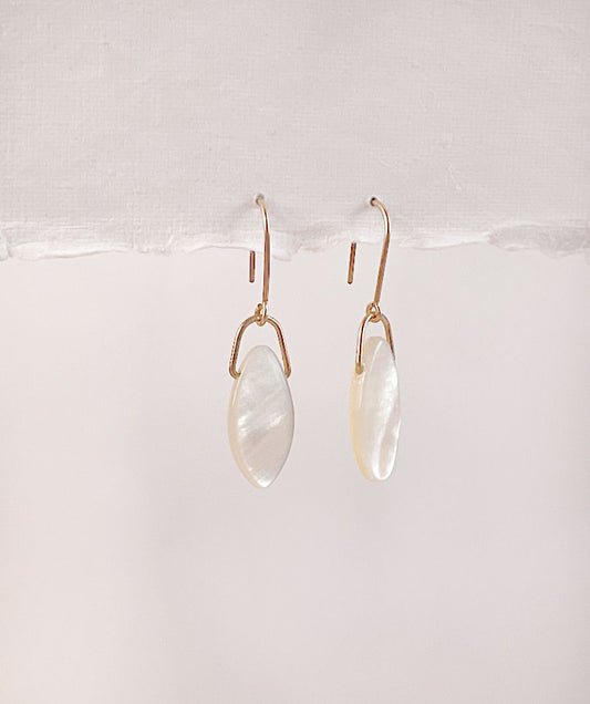 Oval Mother of Pearl Earrings