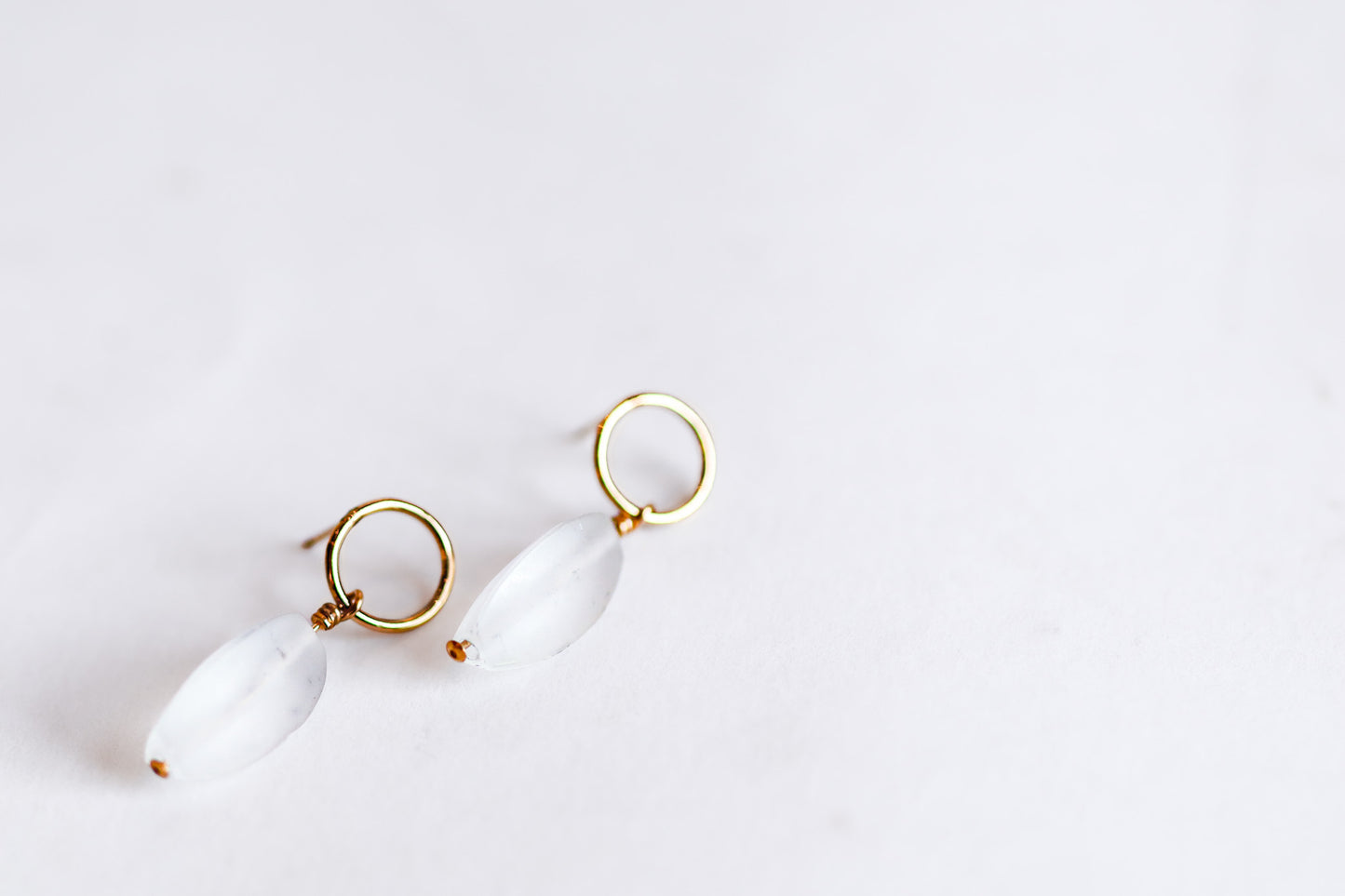 Frosted Hoop Dangles
