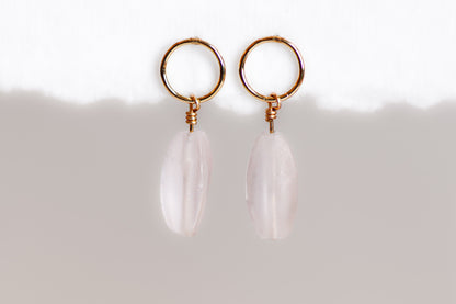 Frosted Hoop Dangles