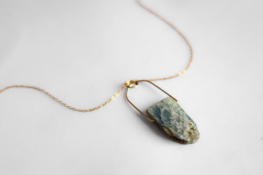 Wildflower Necklace with Raw Kyanite