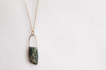 Wildflower Necklace with Raw Kyanite