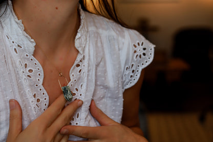 Wildflower Necklace with Raw Kyanite