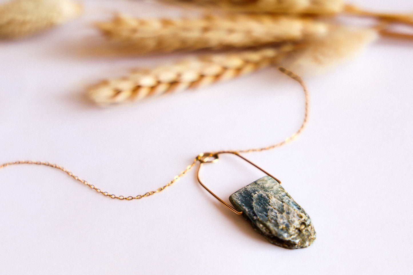 Wildflower Necklace with Raw Kyanite